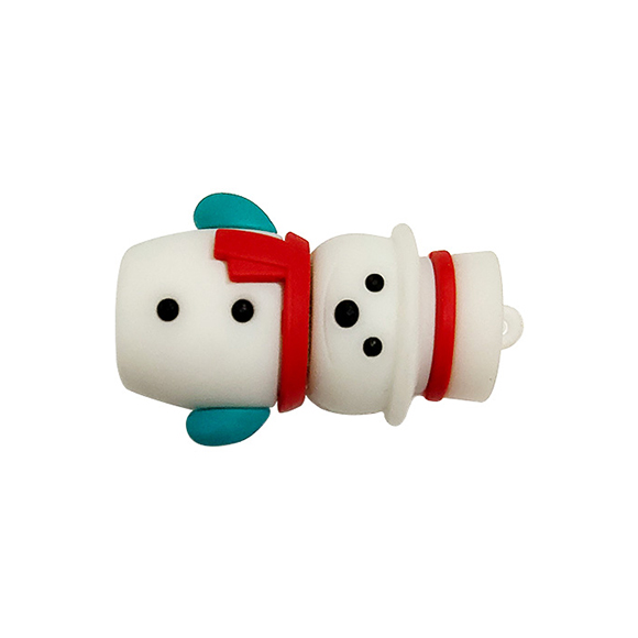 Hot sale cartoon usb drive snowman pvc customized pendrive LWU537